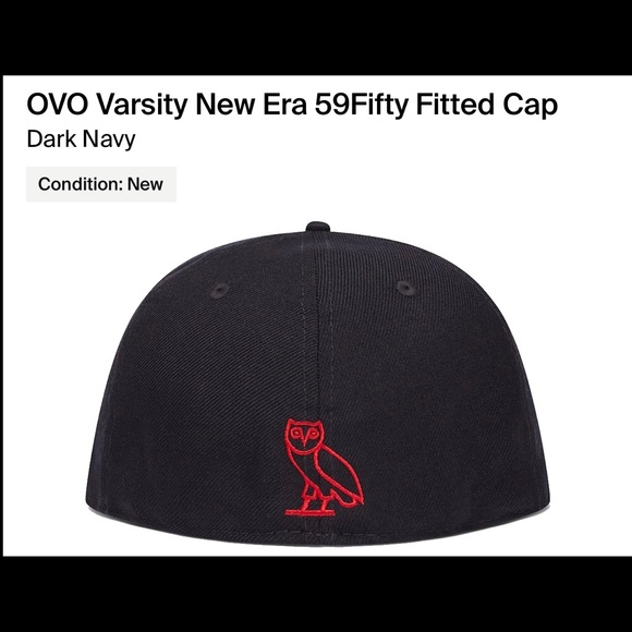 OvO x New Era Varsity 59Fifty Fitted Cap Dark Navy - Picture 5 of 7